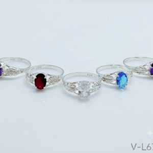 Anillo Solitario Hojas